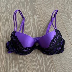 Victoria’s Secret Demi Bra Purple Diva Lace 32B